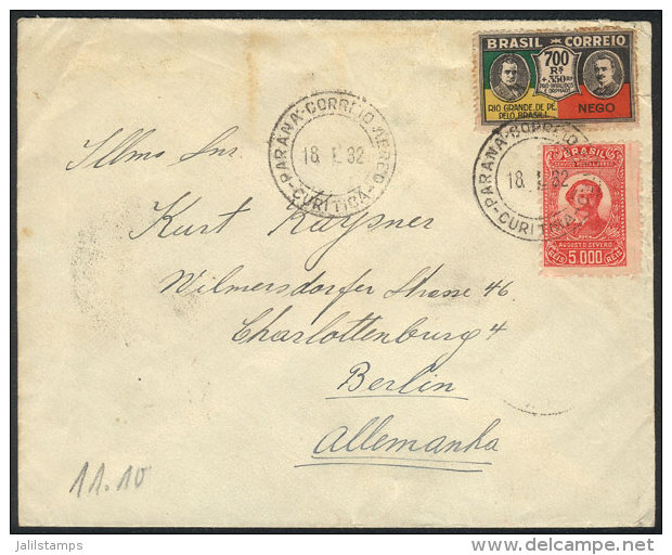 Cover With Good Postage Of 5,700Rs. Sent From Curitiba To Germany On 18/JA/1932, VF! - Other & Unclassified