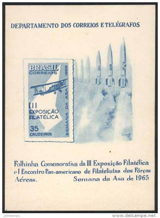 Sc.1012, 1965 Philatelic Exposition, Air Force (airplanes, Rockets), Special Impression On A Commemorative Card... - Autres & Non Classés