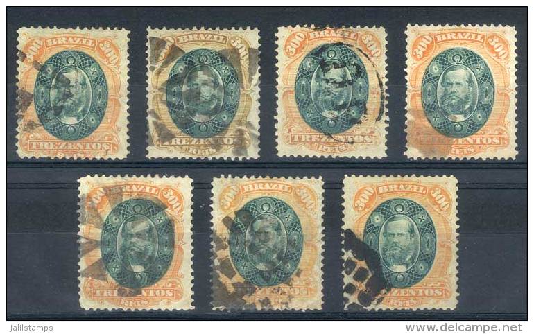 Sc.78, 1878 300R., 7 Used Examples, All With DIFFERENT CANCELS, VF Quality, Catalog Value US$175. - Sonstige & Ohne Zuordnung