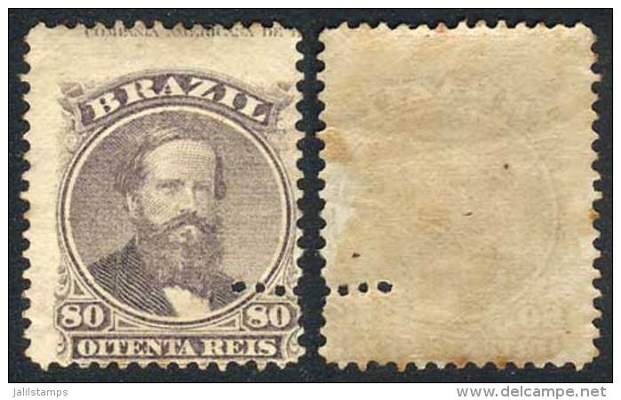 Sc.57, 1866 80R. Light Violet, With VARIETY: Perforation Reentry, Mint With Original Gum, VF! - Other & Unclassified