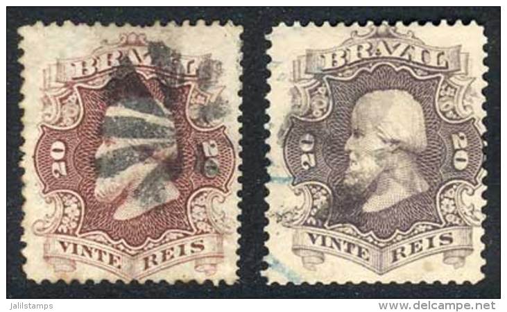 Sc.54 + 54a, 1866 20R. In Red Lilac And Violet, Both Used And Of Very Fine Quality, Catalog Value US$33.50 - Sonstige & Ohne Zuordnung