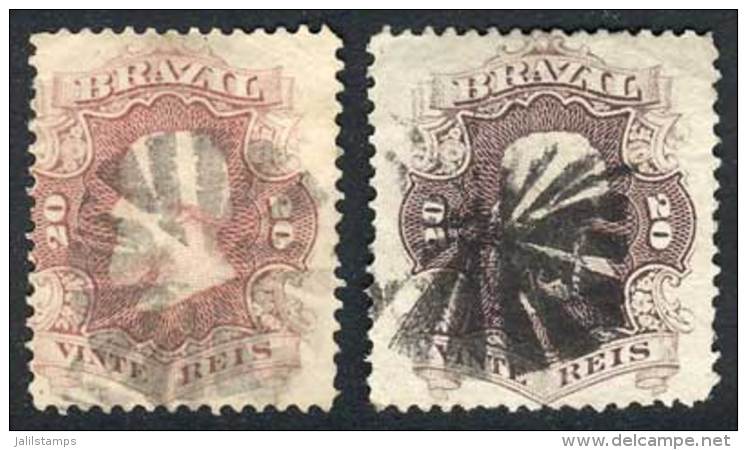 Sc.54 + 54a, 1866 20R. In Red Lilac And Violet, Both Used And Of Very Fine Quality, Catalog Value US$33.50 - Other & Unclassified