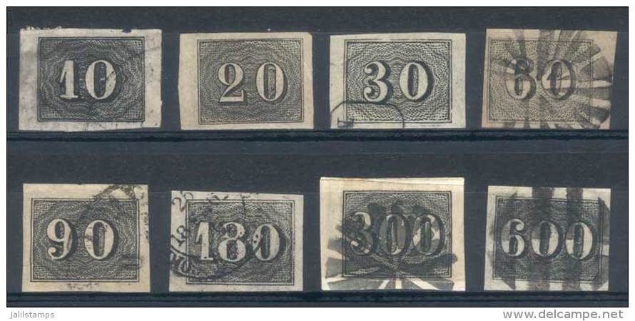 Sc.21/28, 1850 Complete Set Of 8 Used Values (Sc.22 Is Mint), VF Quality, Catalog Value US$400+ - Sonstige & Ohne Zuordnung