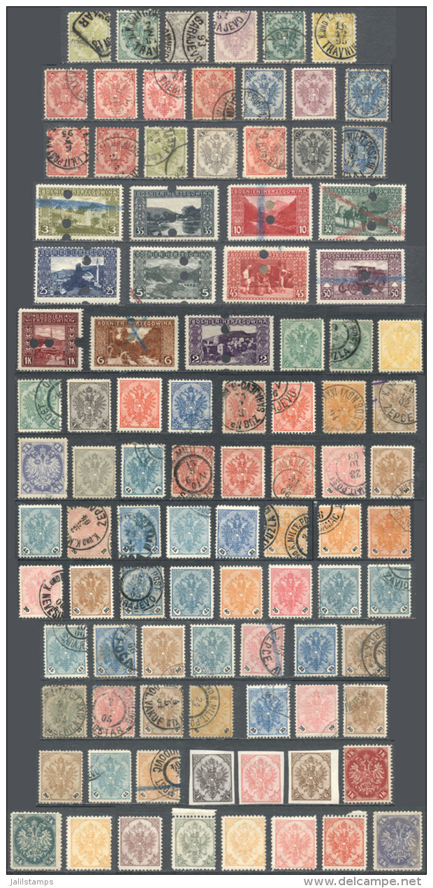 Interesting Lot Of Old Stamps, Mint And Used, Completely UNCHECKED, It May Contain Good Cancels, Varieties, Etc.! - Bosnia Herzegovina