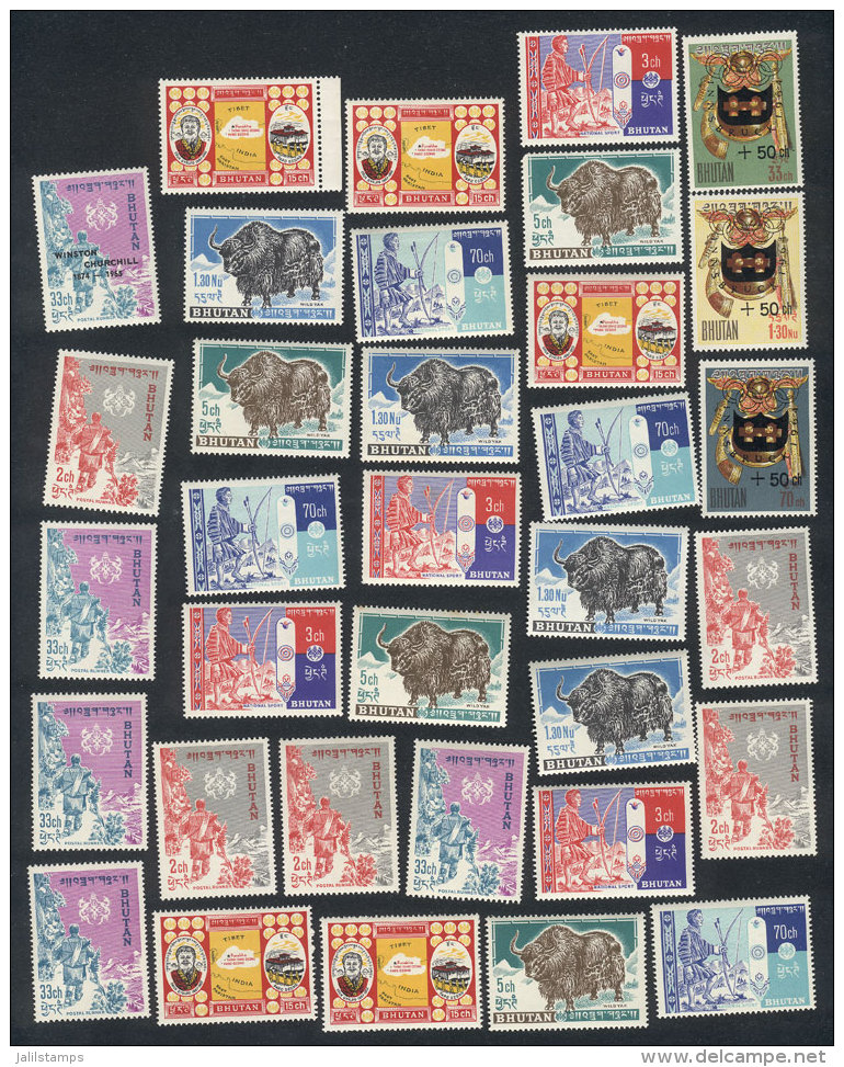 Lot Of Very Thematic Stamps And Sets, Most Unmounted And Of Very Fine Quality, Scott Catalog Value US$118+ - Bhutan