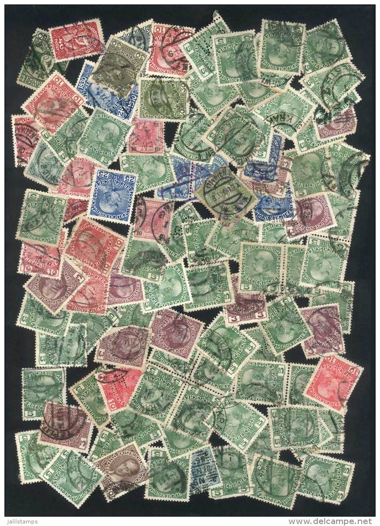 Lot Of Several Hundreds Old Used Stamps, COMPLETELY UNCHECKED. Perfect Lot To Look For Good Cancels And Varieties! - Andere & Zonder Classificatie