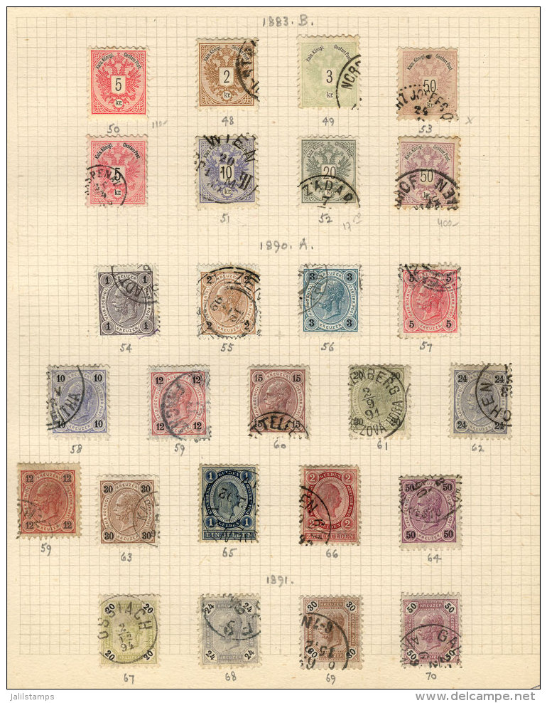 Old Collection On Album Pages, Fairly Advanced For The 1883-1924 Period, Including Very Nice Stamps And Sets, Yvert... - Sammlungen