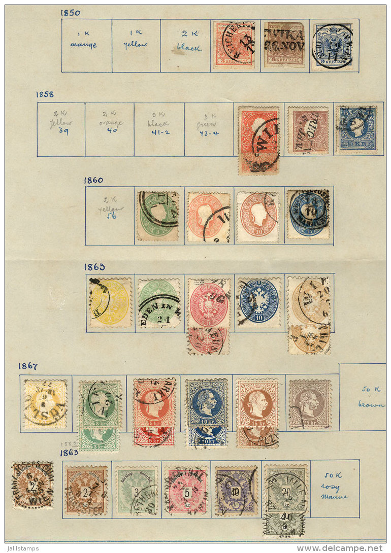 Old Collection On Album Pages, Including Many Interesting Stamps And Some Scarce Postmarks, Fine General Quality... - Sammlungen