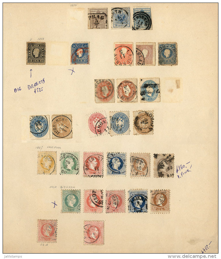 Old Collection On Album Pages Including Good Stamps (few With Defects), Some With Scarce Cancels, The Specialist... - Sammlungen