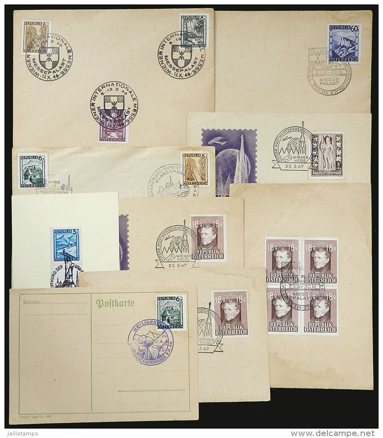 9 Covers Or Cards With Special Postmarks Of 1946 And 1947, VF! - Otros & Sin Clasificación