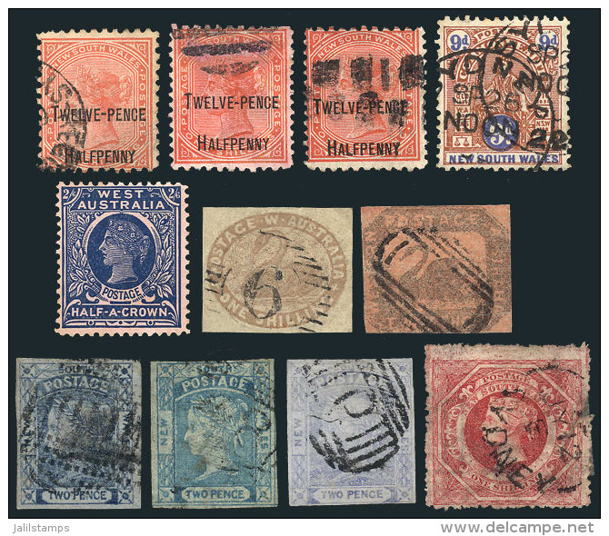 Small Lot With A Few Stamps Of Australian States, Most Of Fine To VF Quality, Some Could Be Forgeries Or Reprints,... - Sonstige & Ohne Zuordnung