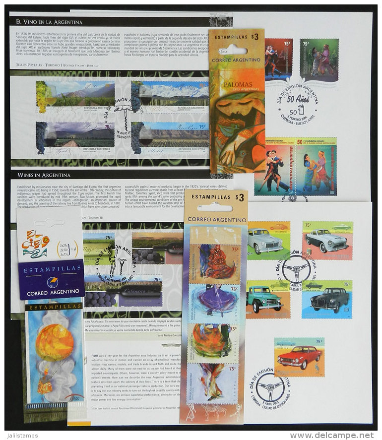 Lot Of 3 Modern Sets In Sheets With First Day Postmarks + 3 MNH Booklets, Excellent Quality! - Collections, Lots & Series