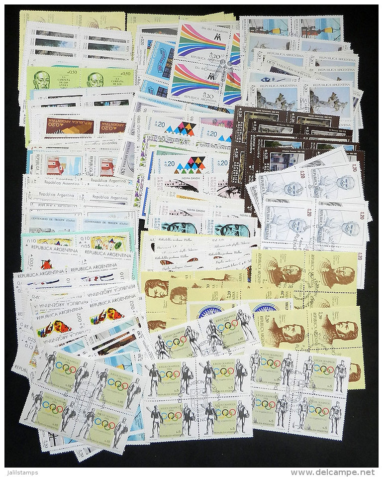More Than 160 Blocks Of 4 Of Modern Stamps With FIRST DAY Postmarks, Little Duplication, Fine To VF Quality,... - Collections, Lots & Series