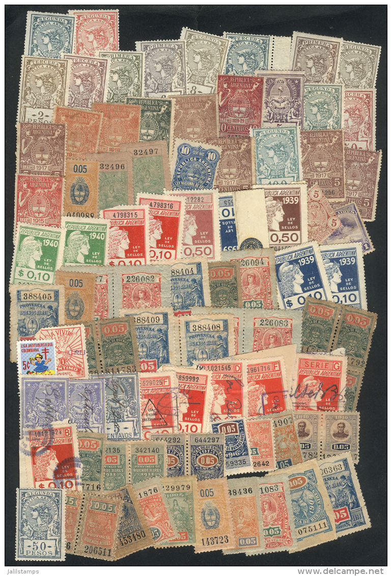 Interesting Lot Of Old Revenue Stamps, Including High Values And Scarce Examples, Very Fine General Quality, Good... - Other & Unclassified