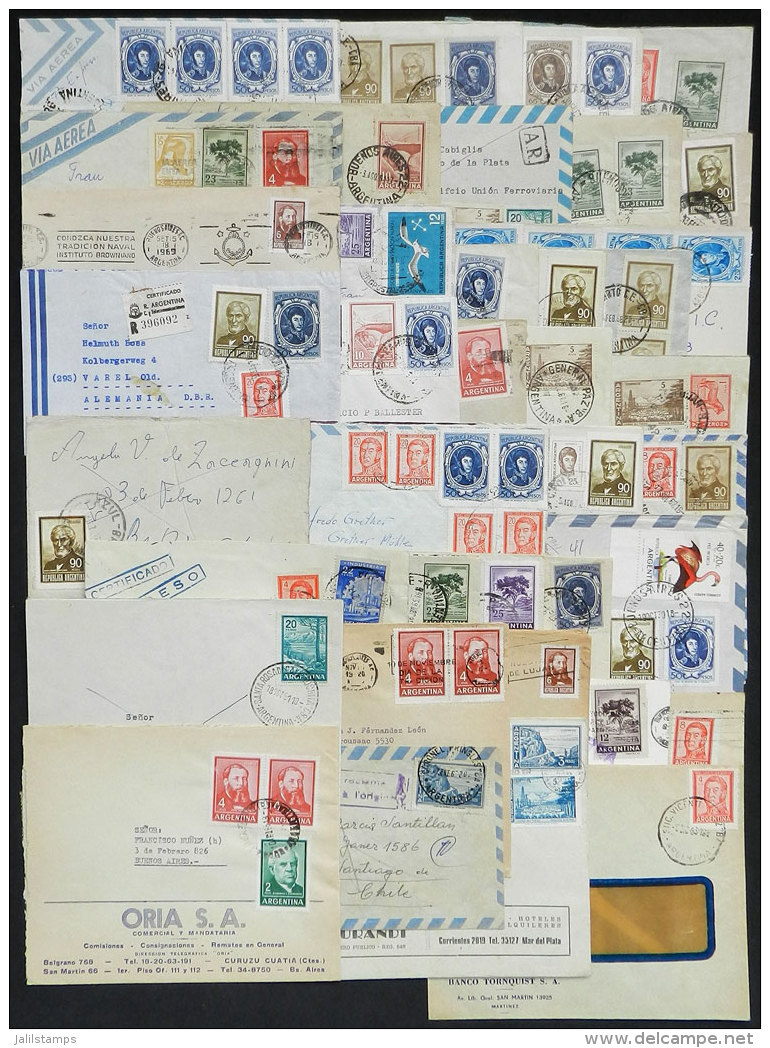More Than 70 Covers Used Mainly In 1960s And 1970s, With Very Attractive Postages Of Definitive Stamps. There Is A... - Other & Unclassified