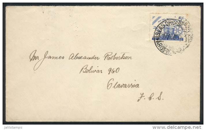 Cover Sent From SOUTH ORKNEY I. To Olavarr&iacute;a On 6/FE/1945, VF Quality! - Other & Unclassified