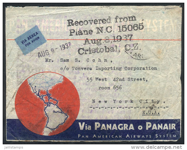 PLANE WRECK: Airmail Cover Sent By PANAGRA From Buenos Aires To New York, With The Mark: "Recovered From Plane N.C.... - Other & Unclassified