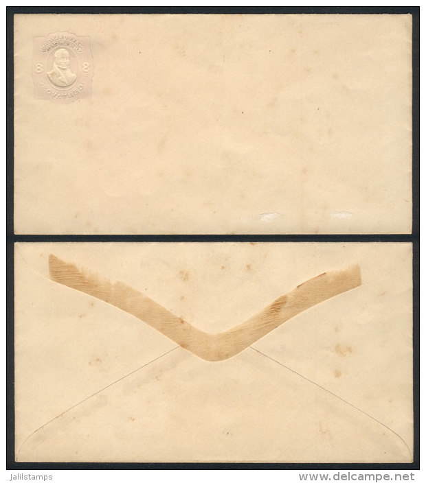 VK.2 PS Cover FOLDED INSIDE OUT (the Preprinted Stamp Is In The Inside Of The Entire, The Gum Of The Flap On The... - Postal Stationery