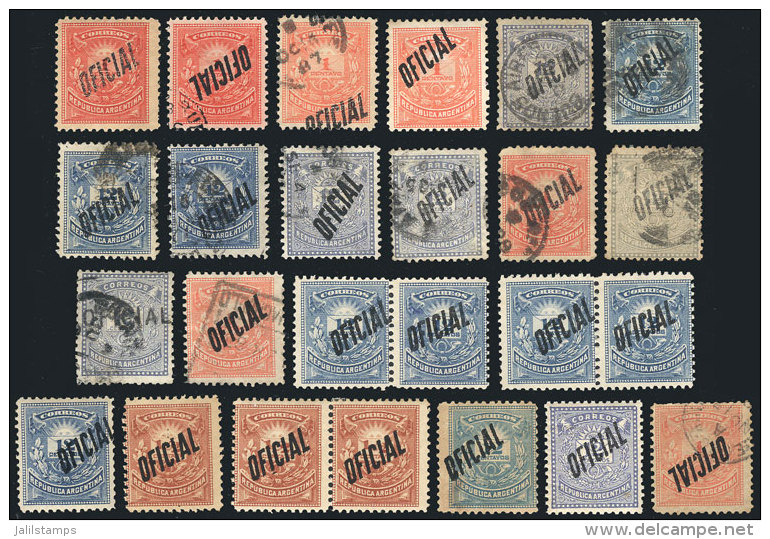 GJ.13 + Other Values, Lot Of Stamps Of The Issue "Little Envelope", Some With Varieties, Fine General Quality! - Officials