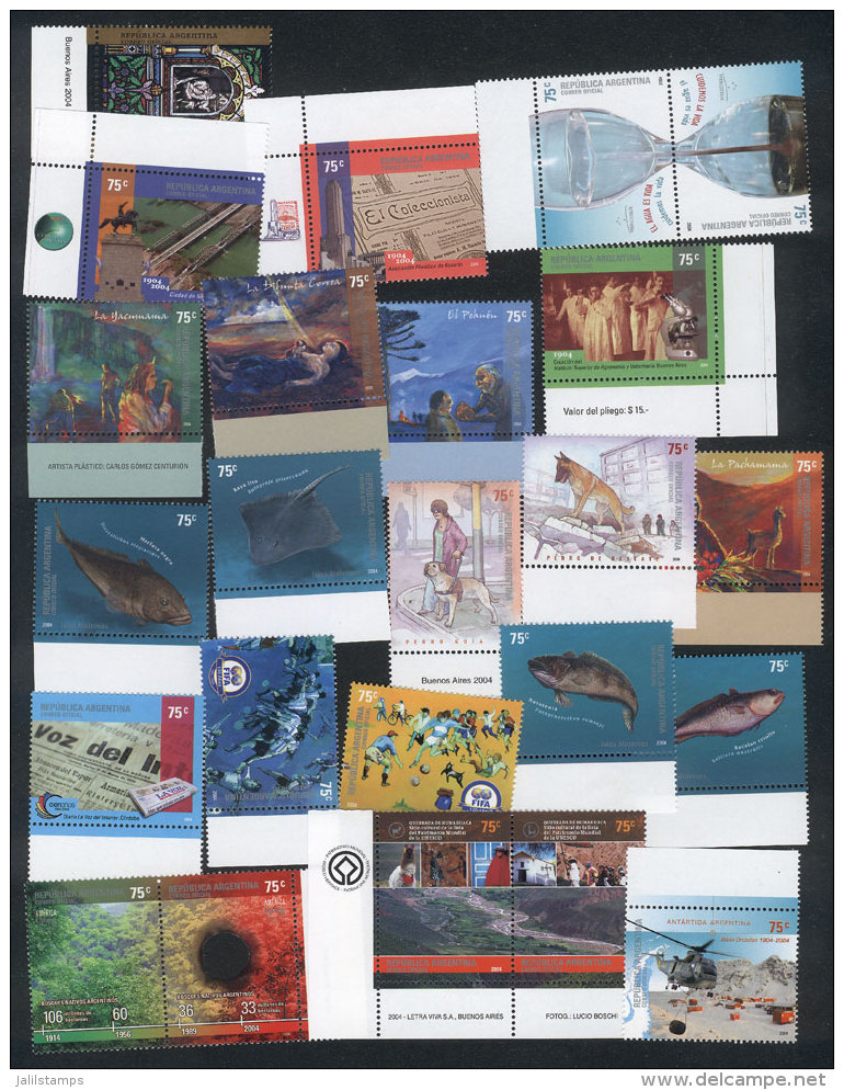 GJ.3345/3420 (without 3379/84 Or HB.162), Commemorative Issues Of The Year 2004, Almost Complete, Never Hinged,... - Andere & Zonder Classificatie