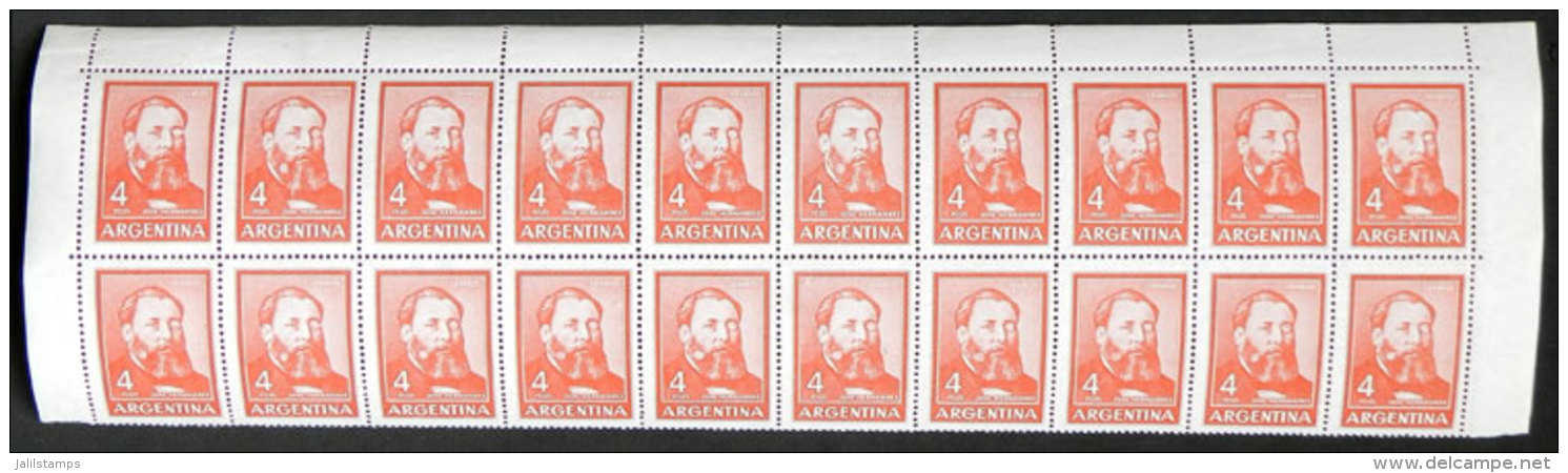 GJ.1301, Block Of 20 With Variety: "spots On The Right Eye And Beard", MNH, VF Quality! - Other & Unclassified