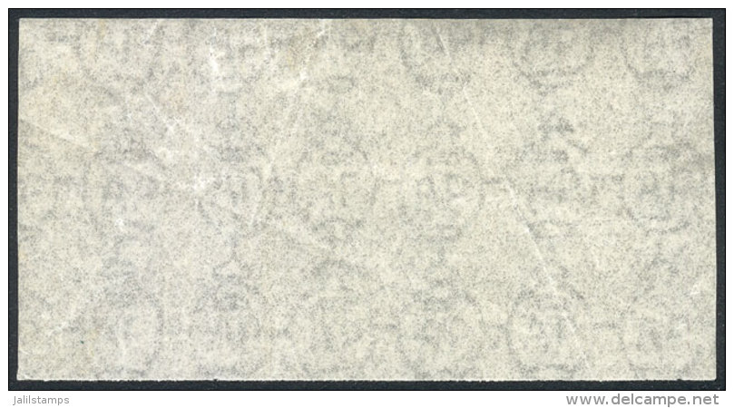 Extremely Rare Large Fragment (97 X 50 Mm) Of Original Gummed Paper With "AR In Oval" Watermark Used In The 1927... - Other & Unclassified