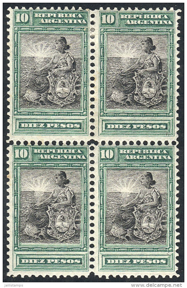 GJ.237, 1899 10P. Seated Liberty, Mint Block Of 4 Of VF Quality, Very Good Color, Very Fresh! - Andere & Zonder Classificatie