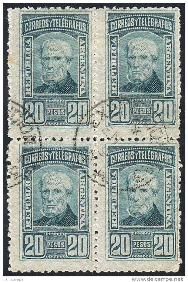 GJ.118, 1889 20P. Brown, Used Block Of 4, Excellent Quality! - Sonstige & Ohne Zuordnung
