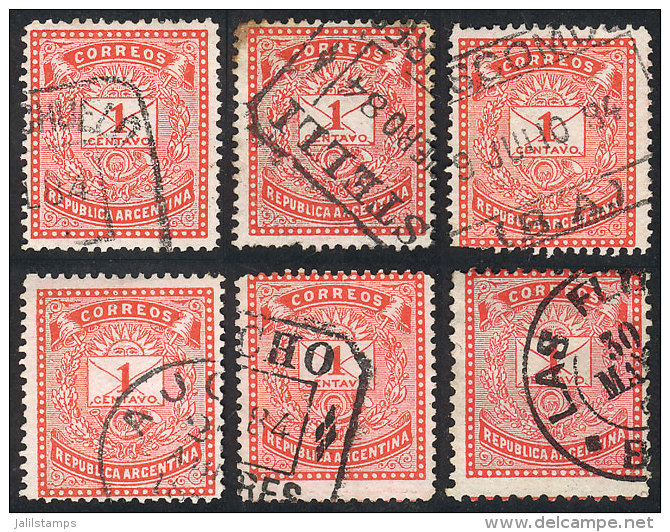GJ.64, 6 Used Stamps With Interesting Cancels, VF Quality! - Other & Unclassified
