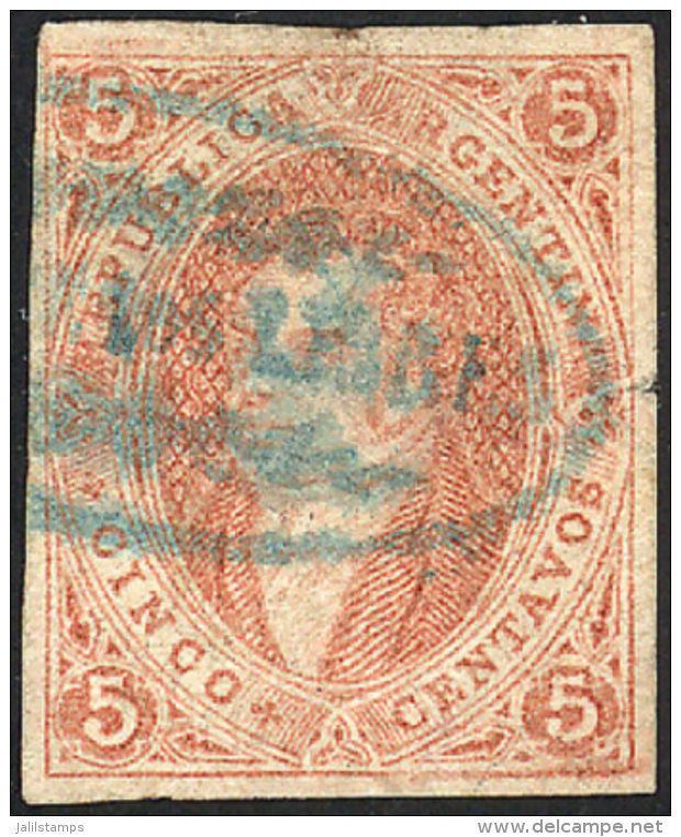 GJ.27A, 6th Printing Imperforate, Orangish Dun-red, With Cancel Of Paso De Los Libres, Minor Thin On Reverse, Very... - Used Stamps