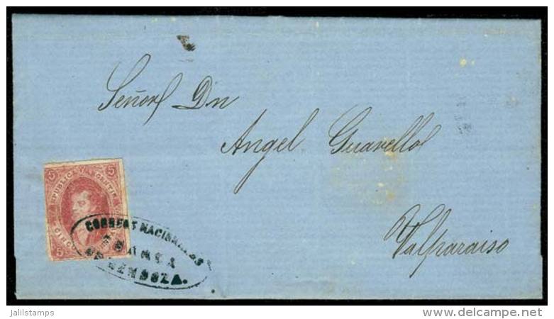 GJ.25, 4th Printing, Rose, Clear Impression, Excellent Example That Appears To Be Vertically Imperforate, Franking... - Briefe U. Dokumente