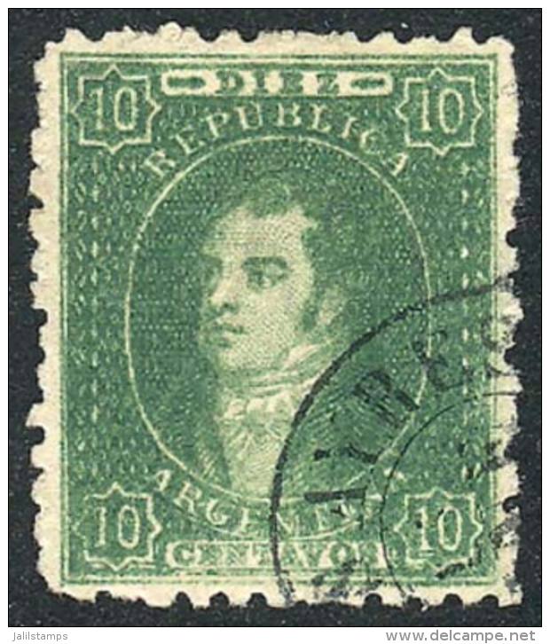 GJ.23, 10c. Dull Impression, Absolutely Superb Example Used In Buenos Aires! - Used Stamps