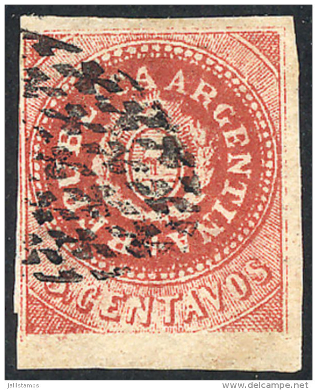 GJ.15b, Narrow C With VARIETY: "bottom Frame Line Omitted", Nice Red Color, VF Quality! - Usados