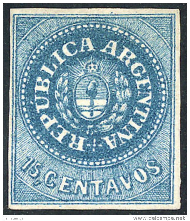 GJ.9, 15c. Greenish Blue, Position 44, Handsome Mint Example, With Tiny Thin On Back Of Little Importance (hard To... - Ungebraucht