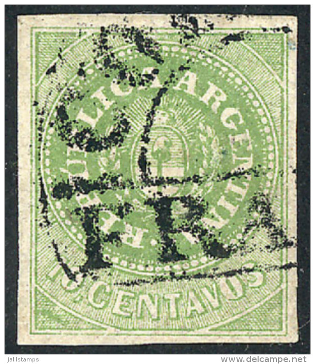 GJ.8b, With "8 Cut Angles" Variety, Used In C&oacute;rdoba, VF, Catalog Value US$100. - Used Stamps