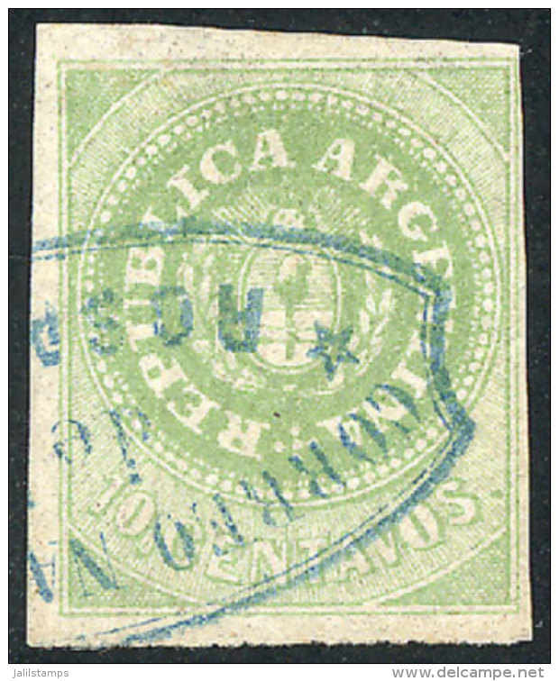 GJ.8, 10c. Yellow-green, Used In Rosario, VF - Gebraucht