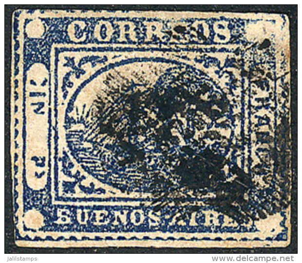 GJ.11, IN Ps. Blue, Example Of Very Fine Quality. - Buenos Aires (1858-1864)