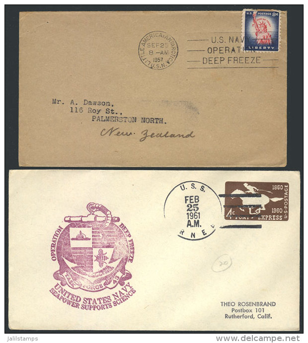 2 Covers With Marks Of 1957 And 1961, VF Quality! - Marcofilia