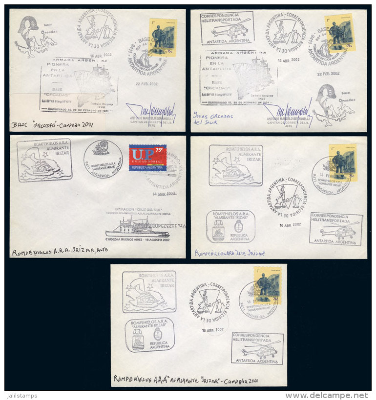 5 Covers Of The 2002 And 2003 Campaigns, Several Are Signed By Personnel Of The Bases, Excellent Quality, Very... - Other & Unclassified