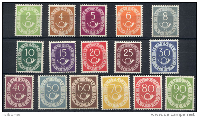 Sc.670/685, 1951/2 Post Horn, Cmpl. Set Of 16 Values, MNH And Of Excellent Quality, Very Fresh And Attractive,... - Andere & Zonder Classificatie