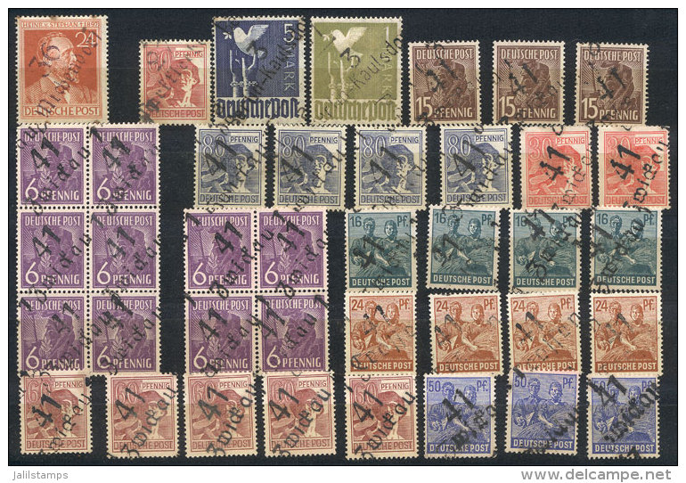 Stockcard With Overprinted Stamps, Mint Without Gum, Interesting! - Autres & Non Classés