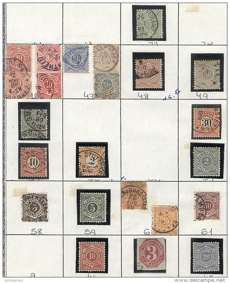 GERMAN STATES: Colection On Pages, Mixed Quality (several With Defects), Including Some Very Interesting Stamps,... - Verzamelingen