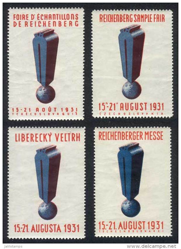 4 Cinderellas Of The Reichenberg Sample Fair, 1931, VF! - Autres & Non Classés