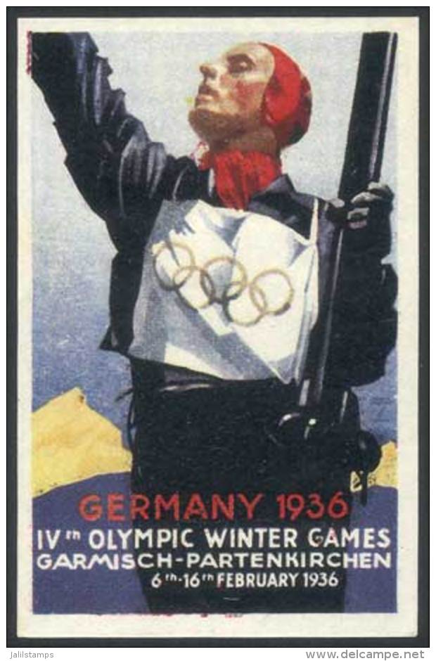 1936 Cinderella, Olympic Winter Games, Ski, Rare, Excellent Quality! - Other & Unclassified