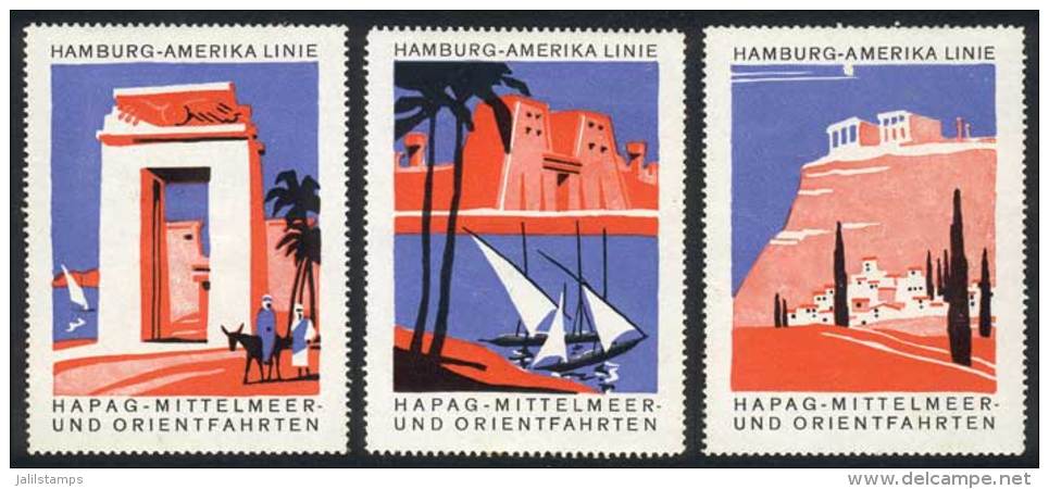 3 Cinderellas Of HAPAG Shipping Company, Hamburg-Amerika Linie, Very Nice, VF Quality, Rare! - Other & Unclassified