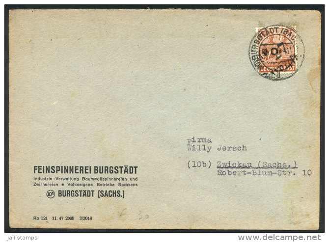 8 Covers Used In 1948, Franked With 24Pf. Stamps With Varied Overprints Of The Soviet Occupation Zone After The... - Andere & Zonder Classificatie