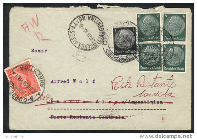 Cover Sent From Offenbach To Buenos Aires (Argentina) On 24/NO/1936 And Redirected To C&oacute;rdoba, Where The... - Andere & Zonder Classificatie