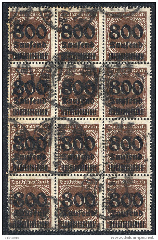 Sc.265, Handsome Used Block Of 12, VF Quality. - Other & Unclassified