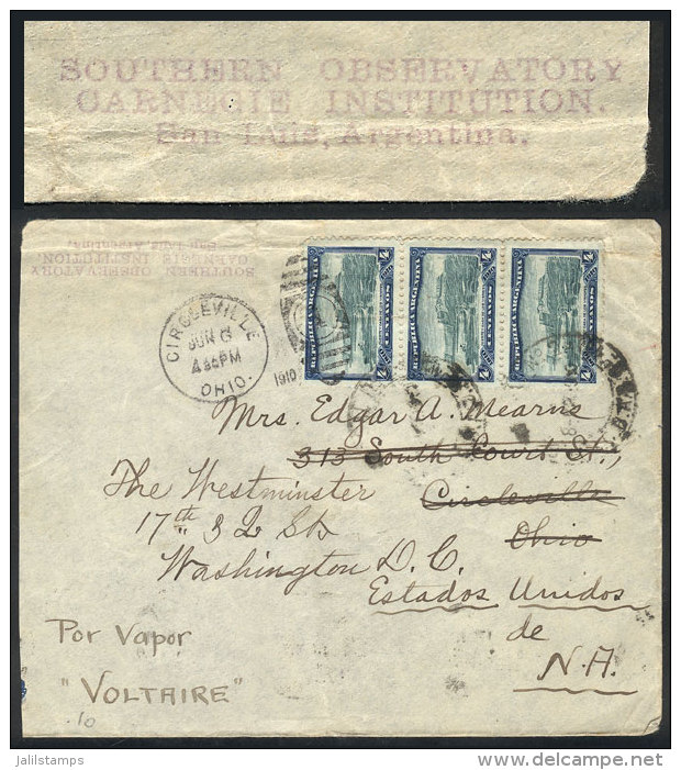 TOPIC SPACE EXPLORATION: Cover With Handstamp Of The Sender: "SOUTHERN OBSERVATORY - CARNEGIE INSTITUTION - SAN... - Sonstige & Ohne Zuordnung