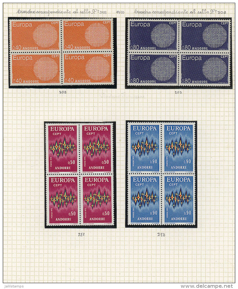 Collection Of Stamps Topic Europa Issued By Different European Countries, All In MNH BLOCKS OF 4 Of Excellent... - Otros & Sin Clasificación